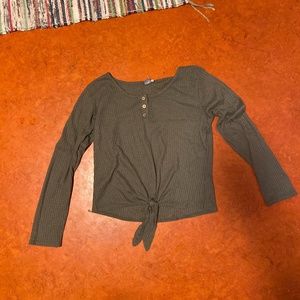 Soft Long Sleeve Army Green Top
